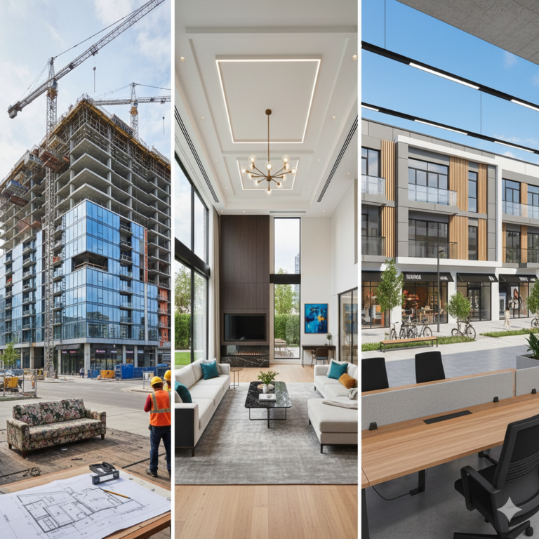 Completed residential or commercial project exterior/interior